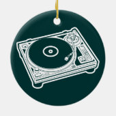 Oude schoolwas / Platenspeler Keramisch Ornament (Achterkant)