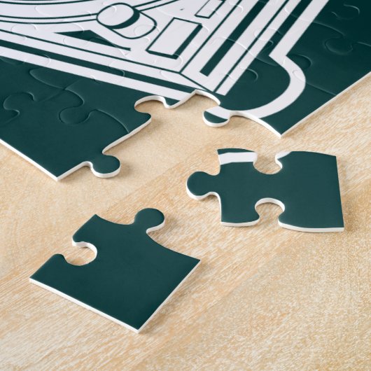 Oude schoolwas / Platenspeler Legpuzzel (Zijkant)