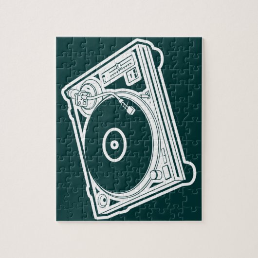 Oude schoolwas / Platenspeler Legpuzzel (Verticaal)