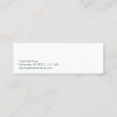 Oude schoolwas / Platenspeler Mini Visitekaartje (Achterkant)