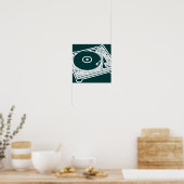 Oude schoolwas / Platenspeler Poster (Keuken)