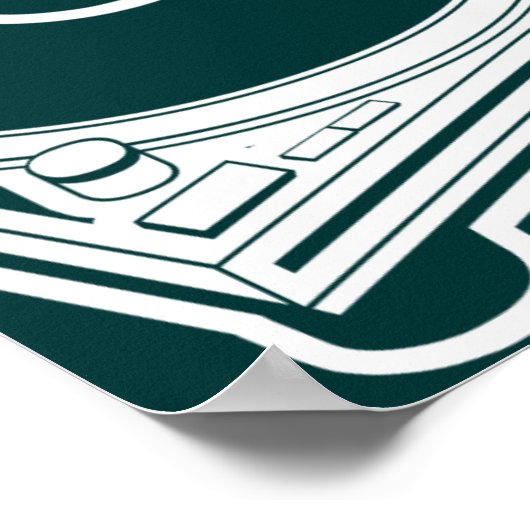 Oude schoolwas / Platenspeler Poster (Hoek)