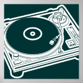 Oude schoolwas / Platenspeler Poster (Voorkant)