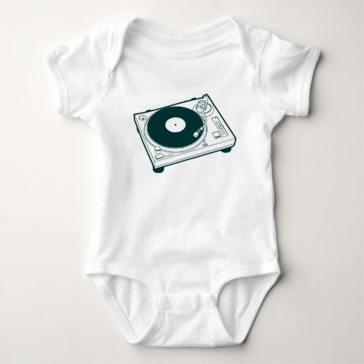 Oude schoolwas / Platenspeler Romper (Voorkant)
