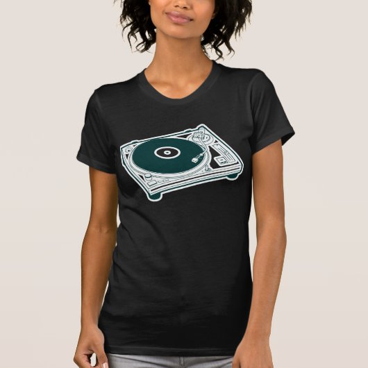 Oude schoolwas / Platenspeler T-shirt (Voorkant)