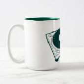 Oude schoolwas / Platenspeler Tweekleurige Koffiemok (Links)