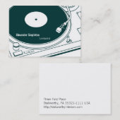Oude schoolwas / Platenspeler Visitekaartje (Voorkant / Achterkant)
