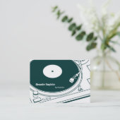 Oude schoolwas / Platenspeler Visitekaartje (Staand voorkant)