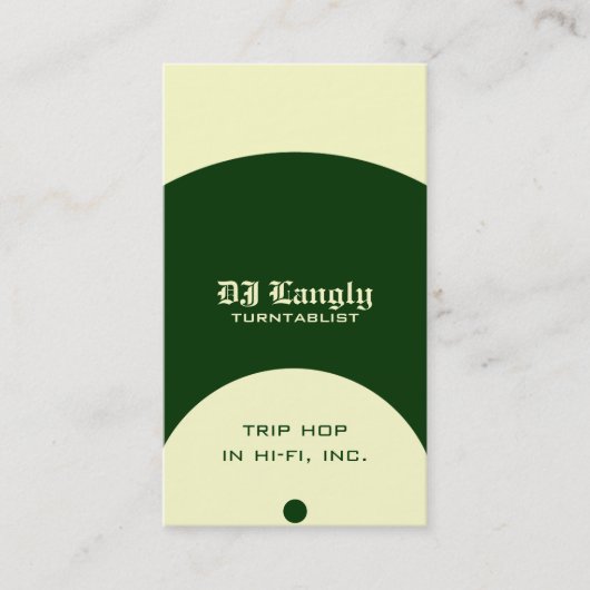 Oude schoolwas visitekaartje (Voorkant)