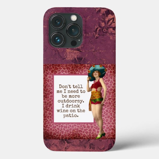 Oude Schoonheid Drinkt Wijn Grappig Case-Mate iPhone Case (Achterkant)