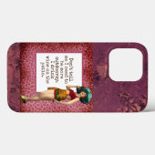 Oude Schoonheid Drinkt Wijn Grappig Case-Mate iPhone Case (Achterkant (horizontaal))