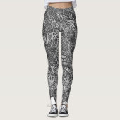 Oude schoonheid zwart en wit leggings (Voorkant)