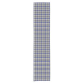 Oude Schotse lan Hannay White Blue Tartan Pset Korte Tafelloper (Voorkant)