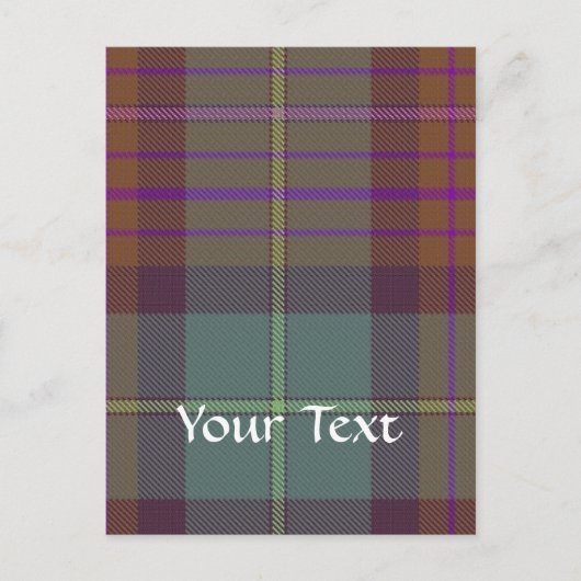 Oude Schotse tartan Briefkaart (Voorkant)