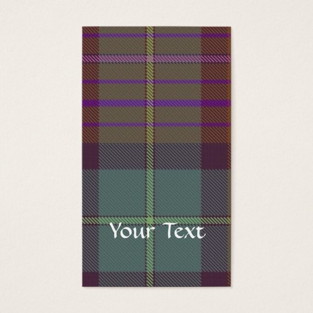 Oude Schotse tartan Visitekaartjes (Voorkant)