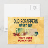 Oude schrapers sterven nooit briefkaart (Voorkant / Achterkant)