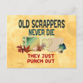 Oude schrapers sterven nooit briefkaart (Voorkant)