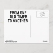 Oude schrijfmachine Birthday Greeting Briefkaart (Achterkant)