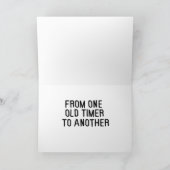 Oude schrijfmachine Birthday Greeting Kaart (Binnen)