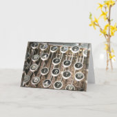 Oude schrijfmachine Birthday Greeting Kaart (Gele Bloem)