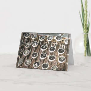 Oude schrijfmachine Birthday Greeting Kaart