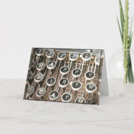 Oude schrijfmachine Birthday Greeting Kaart