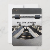 Oude schrijfmachine Birthday Party Kaart (Voorkant)