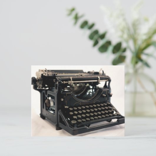 Oude schrijfmachine briefkaart (Staand voorkant)