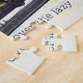 Oude schrijfmachine en tekst legpuzzel (Zijkant)