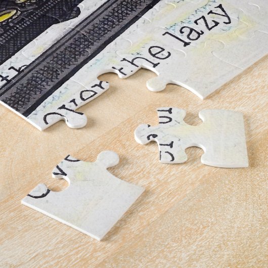 Oude schrijfmachine en tekst legpuzzel (Zijkant)