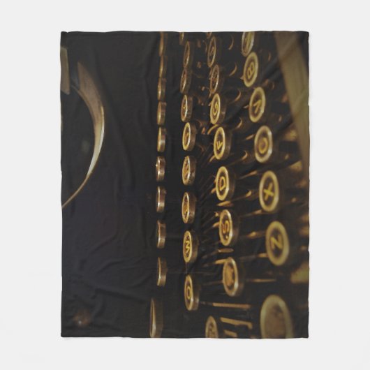 Oude schrijfmachine fleece deken (Voorkant)