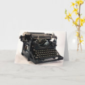 Oude schrijfmachine kaart (Gele Bloem)