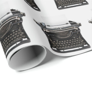 Oude schrijfmachine met Happy Birthday-tekst Cadeaupapier