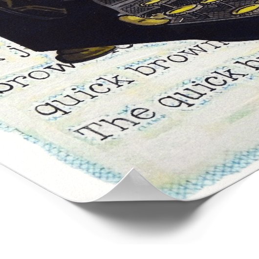 Oude schrijfmachine poster (Hoek)