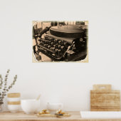 oude schrijfmachine poster (Keuken)