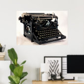 Oude schrijfmachine poster (Thuiskantoor)