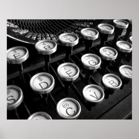 Oude schrijfmachine poster (Voorkant)