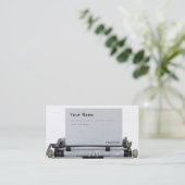 Oude schrijfmachine visitekaartje (Staand voorkant)