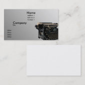Oude schrijfmachine visitekaartje (Voorkant / Achterkant)