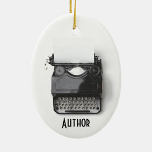 Oude schrijfmachine voor auteur, journalist, blogg keramisch ornament