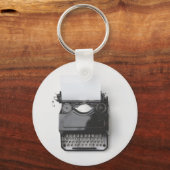Oude schrijfmachine voor auteur, journalist, blogg sleutelhanger (Voorkant)