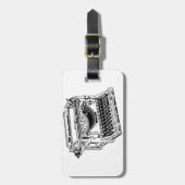 Oude schrijfmachineluggage labels (Voorkant verticaal)