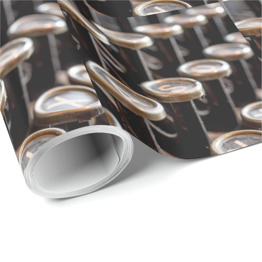 Oude  schrijfmachinesleutels inpakpapier (Rol Hoek)