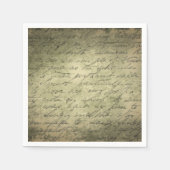 Oude schrijfpapieren tekst servetten (Voorkant)