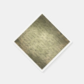 Oude schrijfpapieren tekst servetten (Hoek)