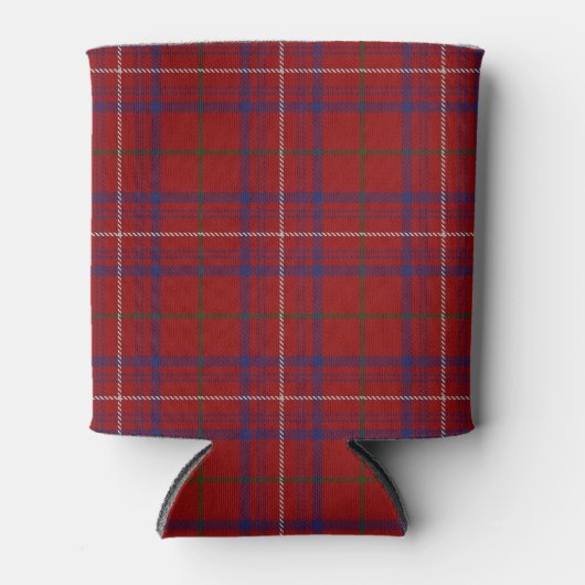 Oude Schrik Roos Modern Red Tartan Blikjeskoeler (Voorkant)