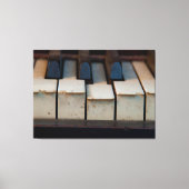 Oude Schultz Ivory Chipped Piano Sleutels Canvas Afdruk (Voorkant)