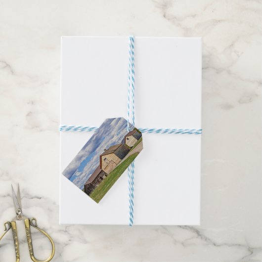 Oude Schuren Cadeaulabel (Met Touw)