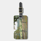 Oude schutting op een boerderij bagagelabel (Voorkant verticaal)