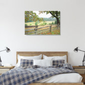 Oude schutting op een boerderij canvas afdruk (Insitu (Slaapkamer))
